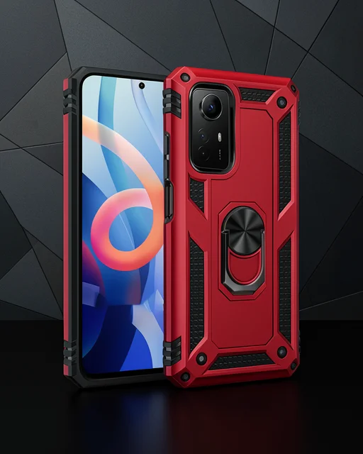 Xiaomi Redmi Note 12s Kılıf Sofya Yüzüklü Silikon Kapak - Gold