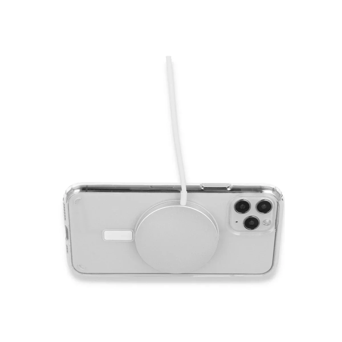 Apple iPhone 15 Pro Kılıf Magneticsafe Şeffaf Silikon - Şeffaf görsel 3