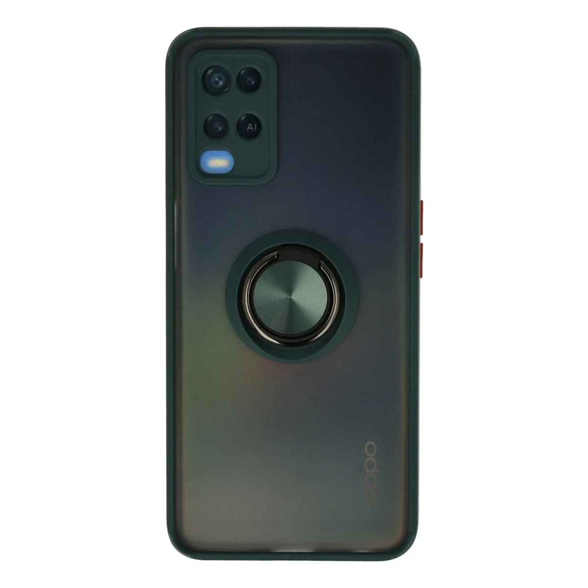 Oppo A54 4G Kılıf Montreal Yüzüklü Silikon Kapak - Yeşil