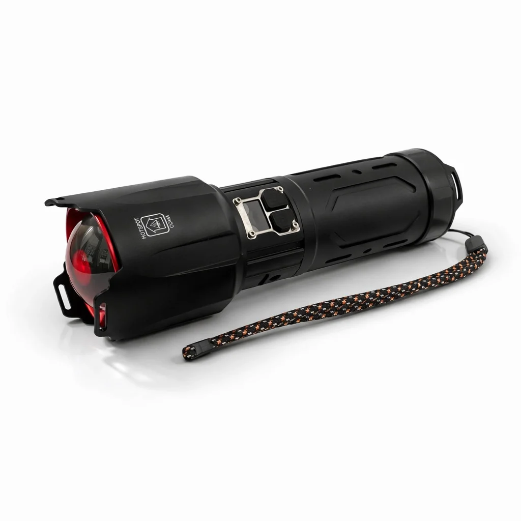 BD-2406 30W TG LED Alüminyum Alaşımlı Zoomlu Type-C Dijital Göstergeli Şarjlı El Feneri
