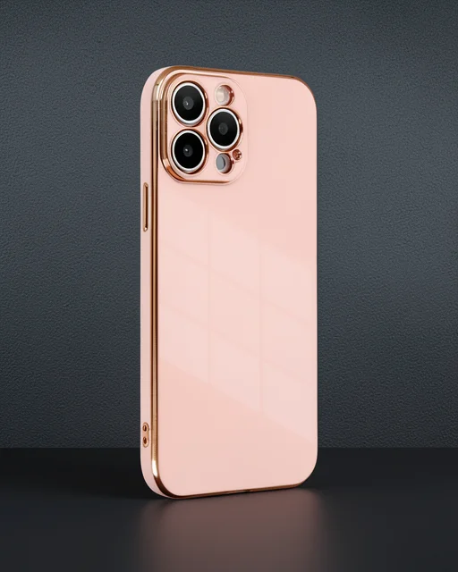 Apple İphone 13 Pro Max Kılıf Volet Silikon - Pembe