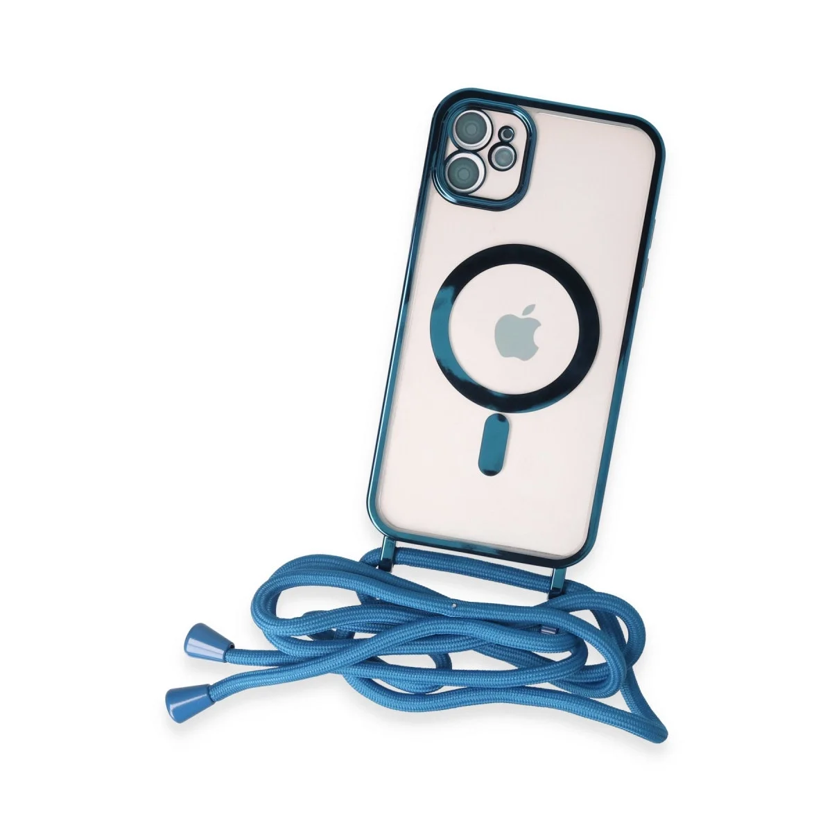 Apple İphone 11 Kılıf Divo Lazer Askılı Magsafe Kapak - Sierra Blue görsel 3