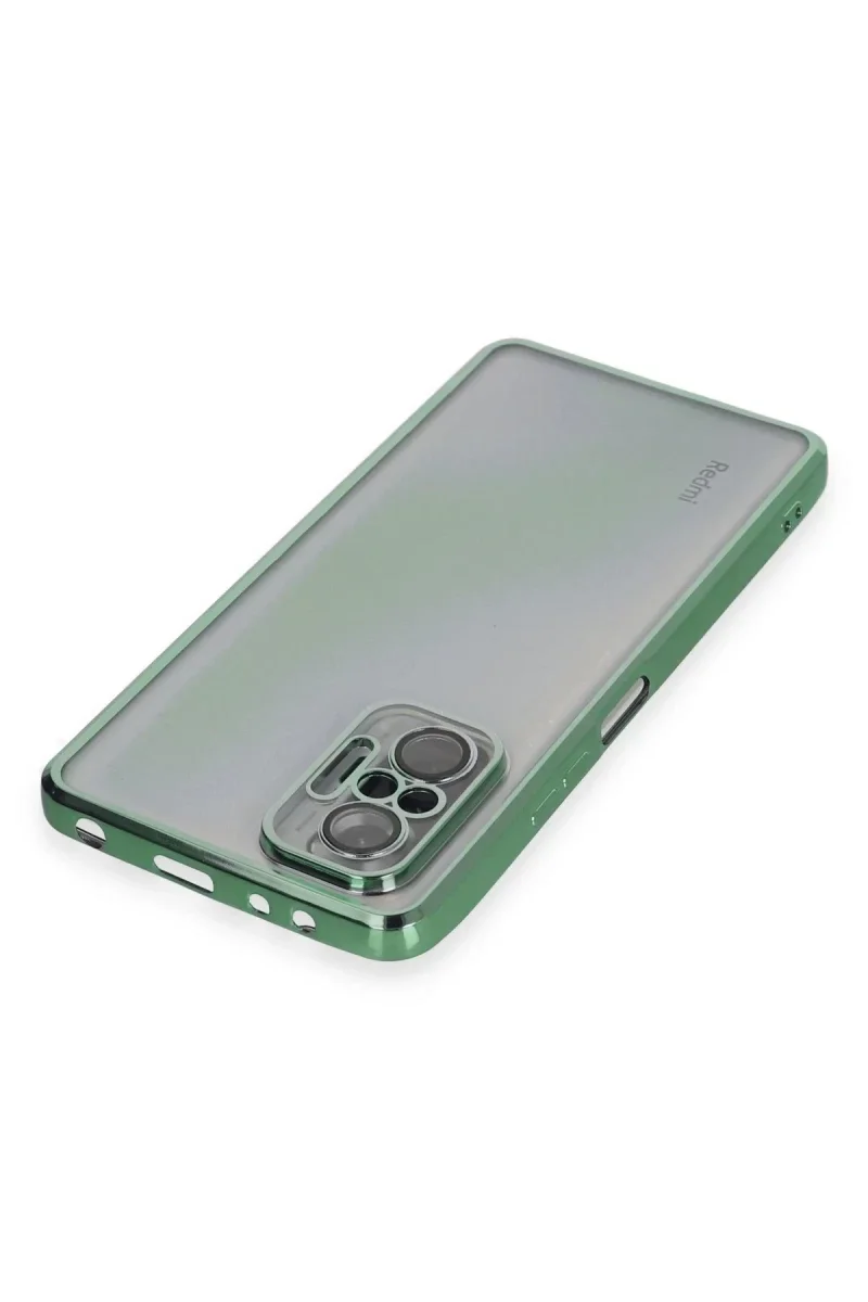 Xiao Red Note 10 Pro Kılıf Razer Lensli Silikon - Yeşil görsel 3