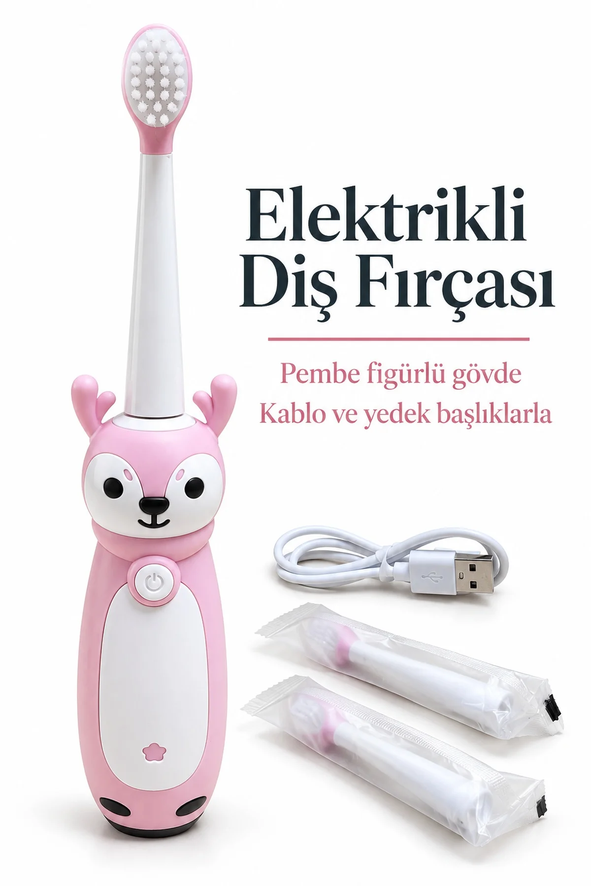 Çocuk Elektrikli Diş Fırçası Pembe