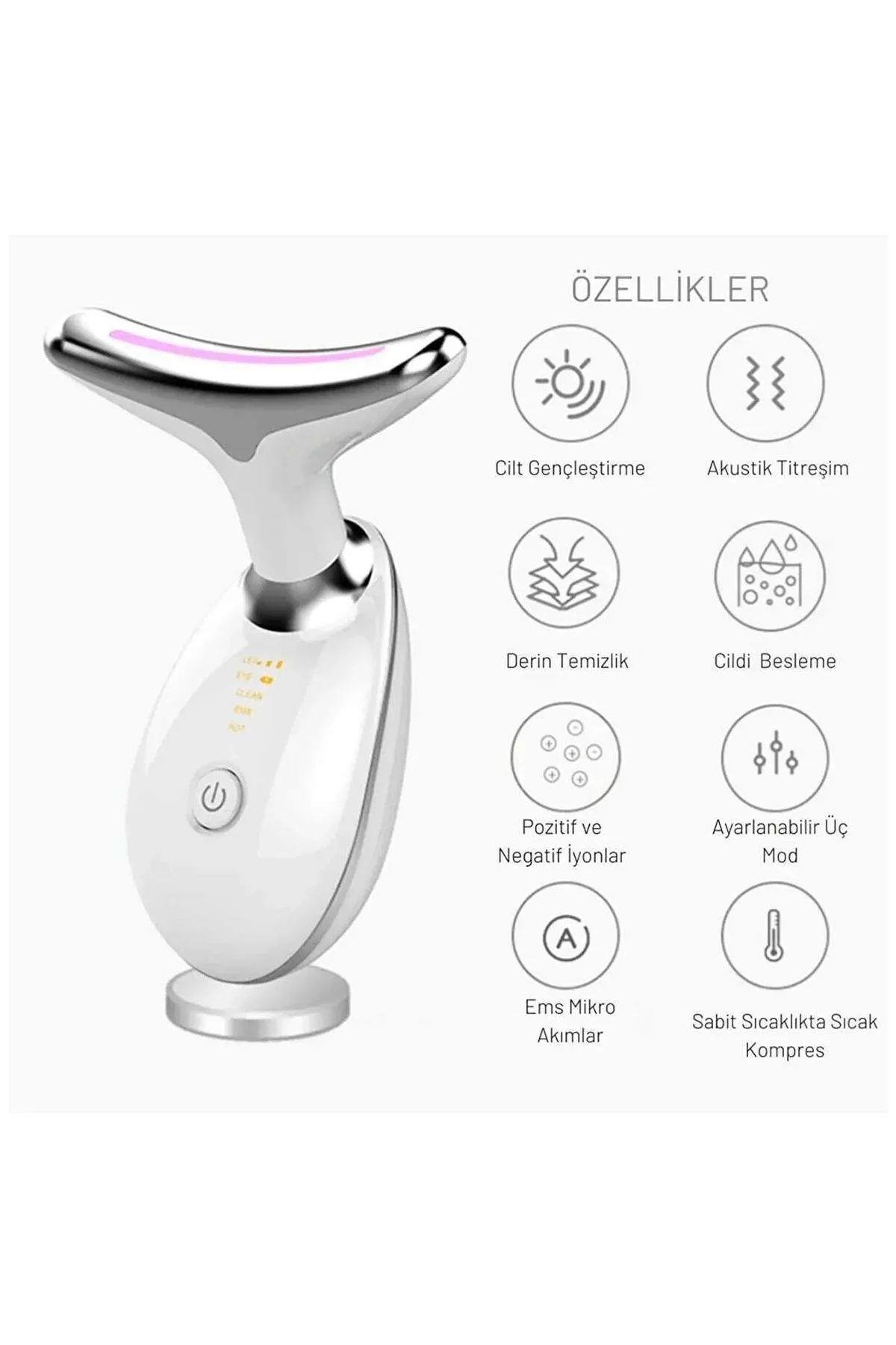 Yüz Ve Boyun Kırşıklık Giderici Ems Güzellik Cihazı ( Gıdık,Sarkma,Kırışıklık) görsel 4
