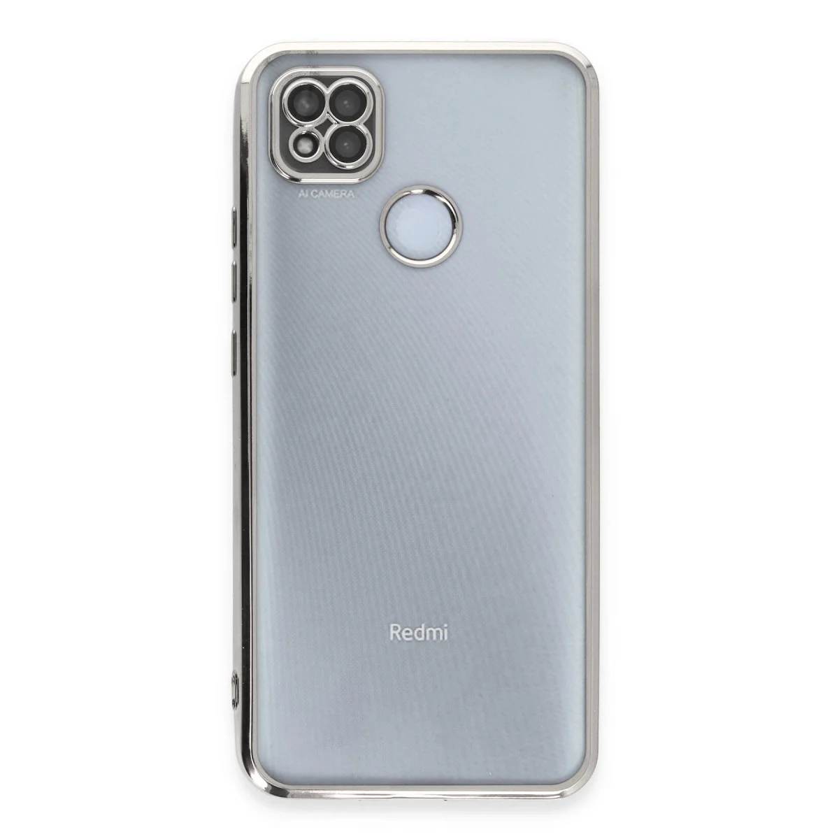 Xiaomi Redmi 9c Kılıf Razer Lensli Silikon - Gümüş görsel 2
