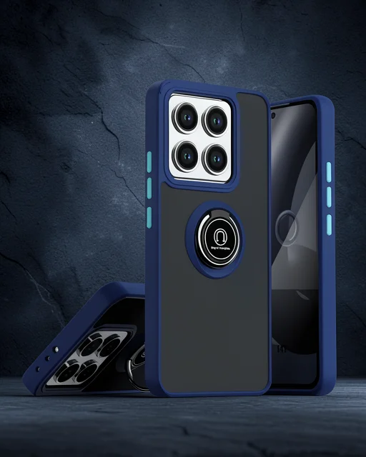 Xiaomi Mi 15 Pro Kılıf Montreal Yüzüklü Silikon Kapak - Lacivert