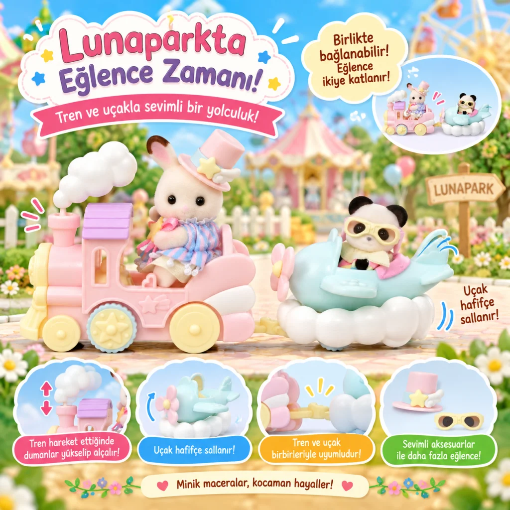 Families Lunapark Oyun Seti Uçak ve Tren görsel 4