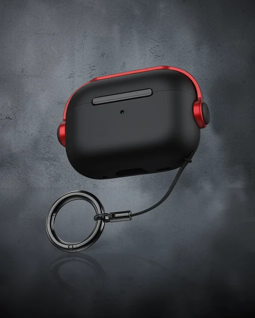Apple Airpods 3 (3.nesil) Cool Kılıf - Siyah-kırmızı