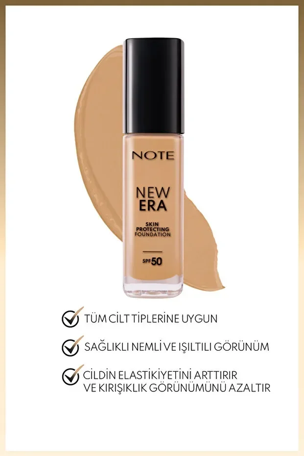 New Era SPF 50 Hyaluronik Fondöten - 160 Warm Almond
