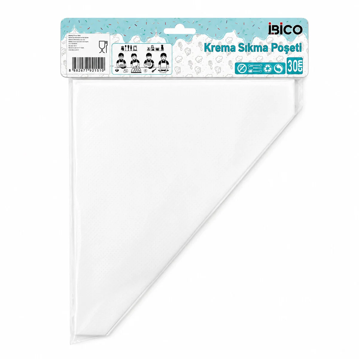 Naylon 30CM 50PCS Krema Sıkma Poşeti Torbası görsel 2