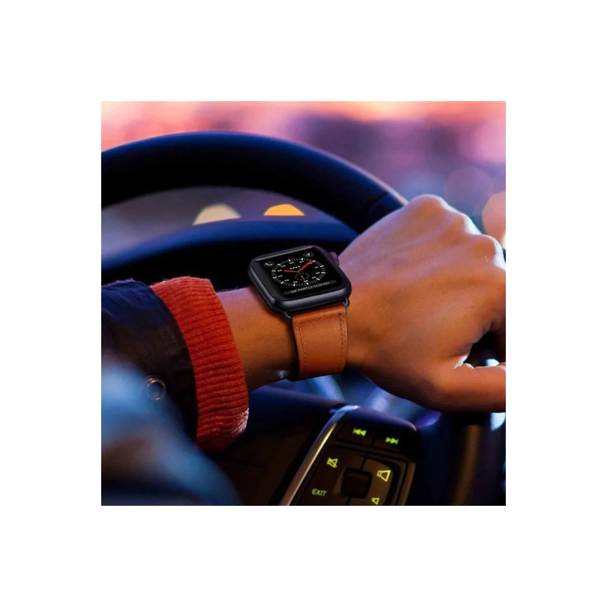 Apple Watch 38mm Kr415 Luaz Deri Kordon (saat Değildir) - Kırmızı görsel 2