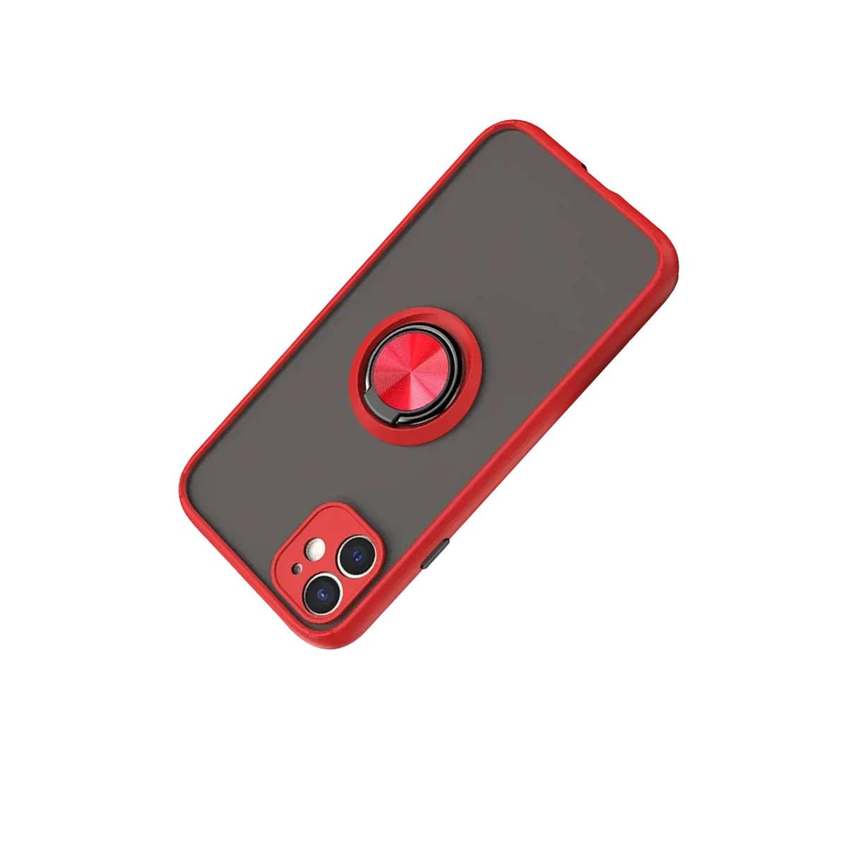 Apple iPhone 11 Kılıf Montreal Yüzüklü Silikon Kapak - Kırmızı görsel 3