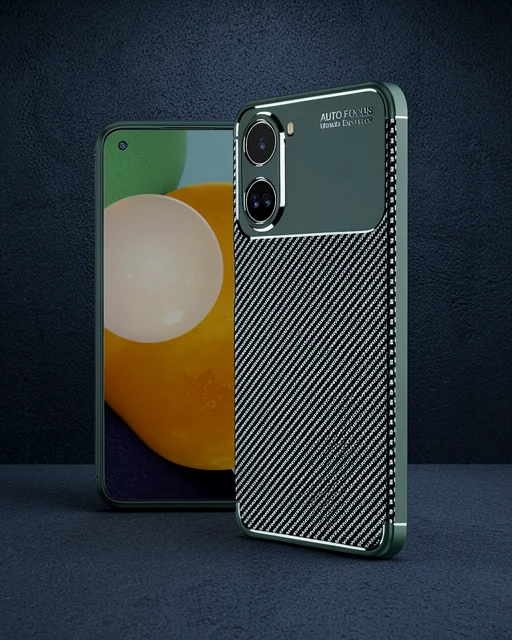 Xiaomi Poco X7 Pro Kılıf Auto Focus Karbon Kapak - Koyu Yeşil