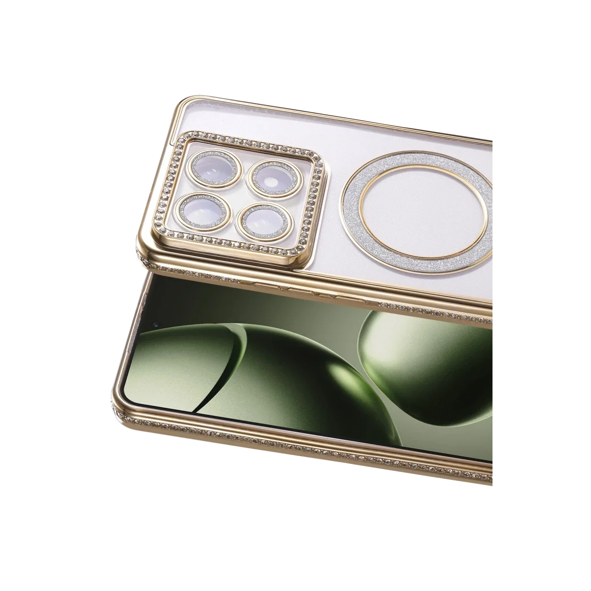 Xiaomi Mi 14T Pro Joke Simli Magneticsafe Kılıf - Gold görsel 2