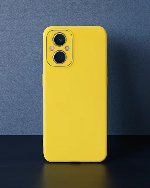 Oppo Reno 7 Lite Kılıf Lansman Glass Kapak - Sarı