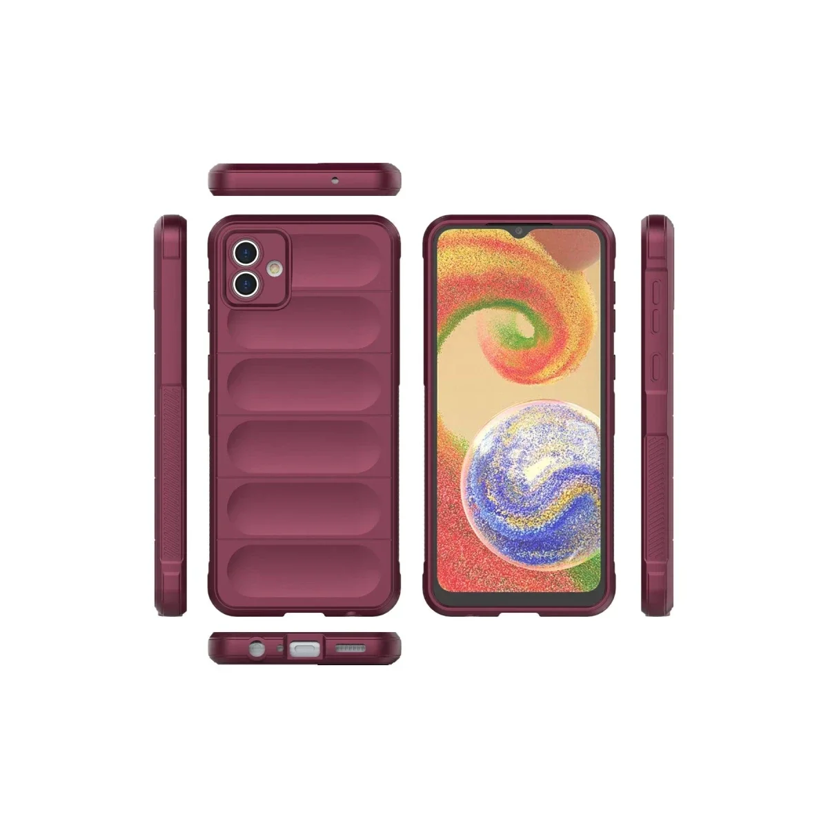 Samsung Galaxy A04E Kılıf Optimum Silikon - Bordo görsel 3