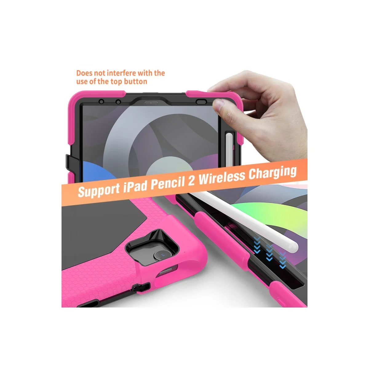 Apple İpad Pro 11 (2020) Kılıf Griffin Tablet Kapak - Pembe görsel 7
