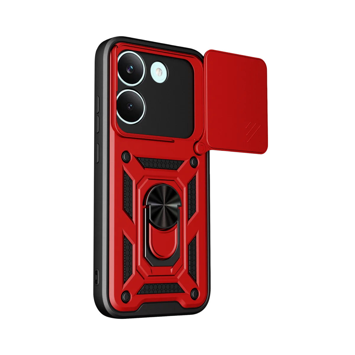 Xiaomi Poco X8 Pro Pars Lens Yüzüklü Silikon - Kırmızı görsel 2