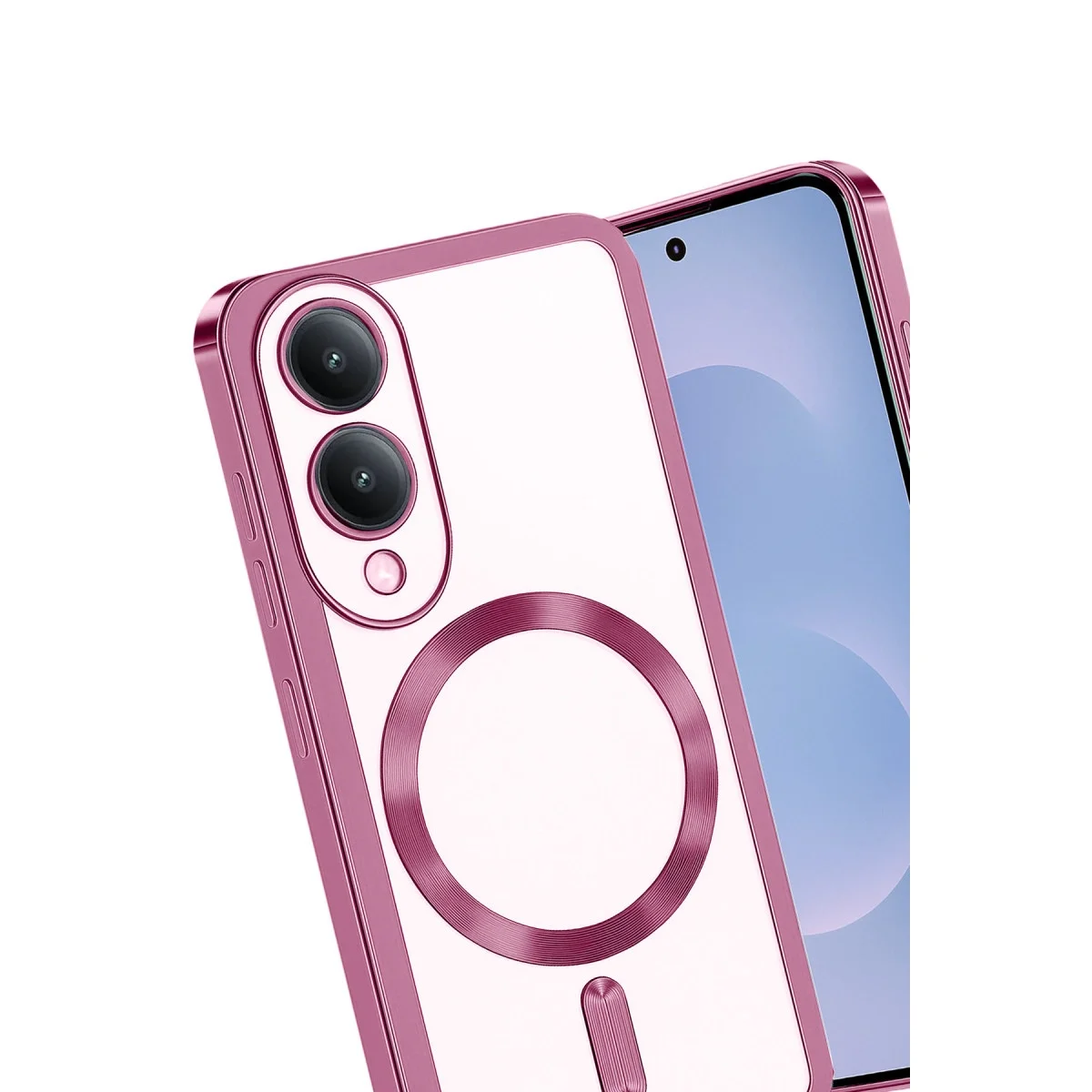 Samsung Galaxy S25 Edge Kross Magneticsafe Kapak - Rose görsel 3