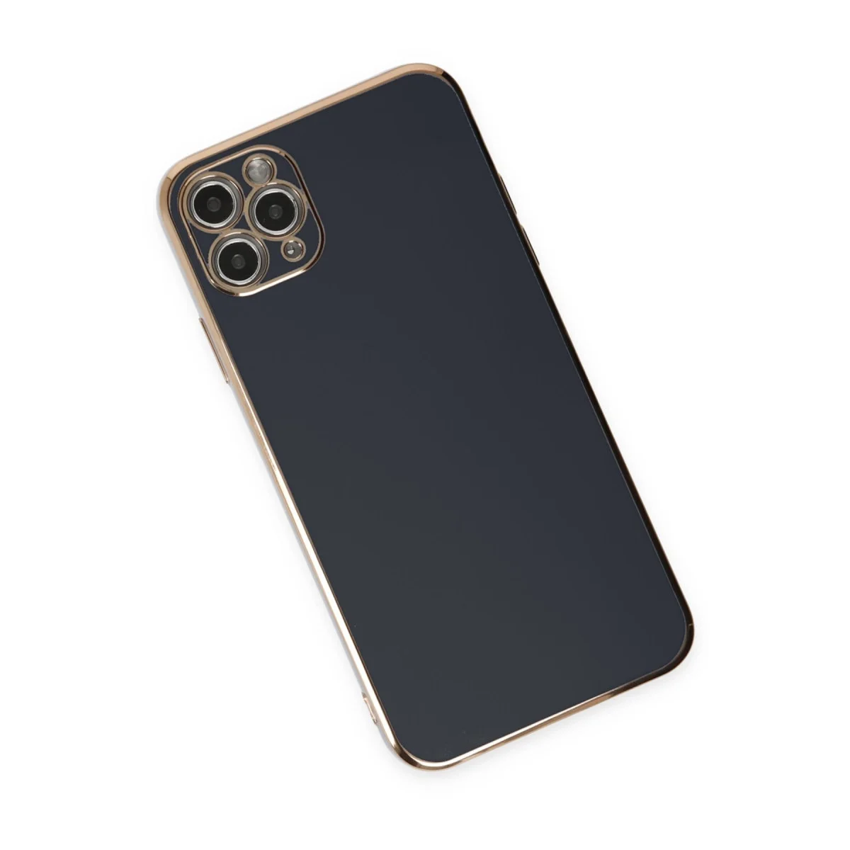 Apple İphone 11 Pro Max Kılıf Volet Silikon - Siyah görsel 2