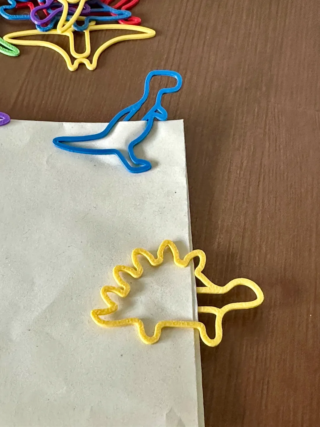 3D Baskı Dinozor Figürlü Kitap Ayracı ve Ataç Seti 15li - Karışık Desen - Siyah görsel 2