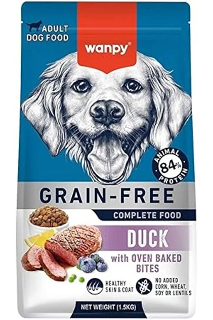 Tahılsız ördekli yetişkin köpek maması 1, 5 kg wanpy