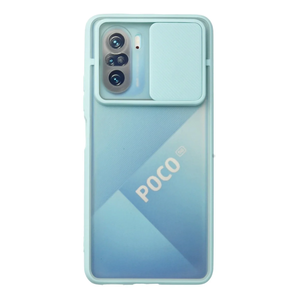 Xiaomi Poco F3 Kılıf Palm Buzlu Kamera Sürgülü Silikon - Turkuaz