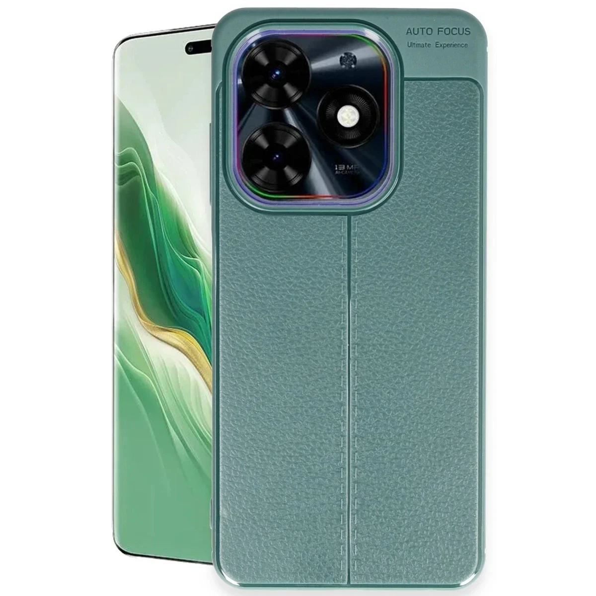Tecno Spark Go 2024 Kılıf Auto Focus Kapak - Koyu Yeşil