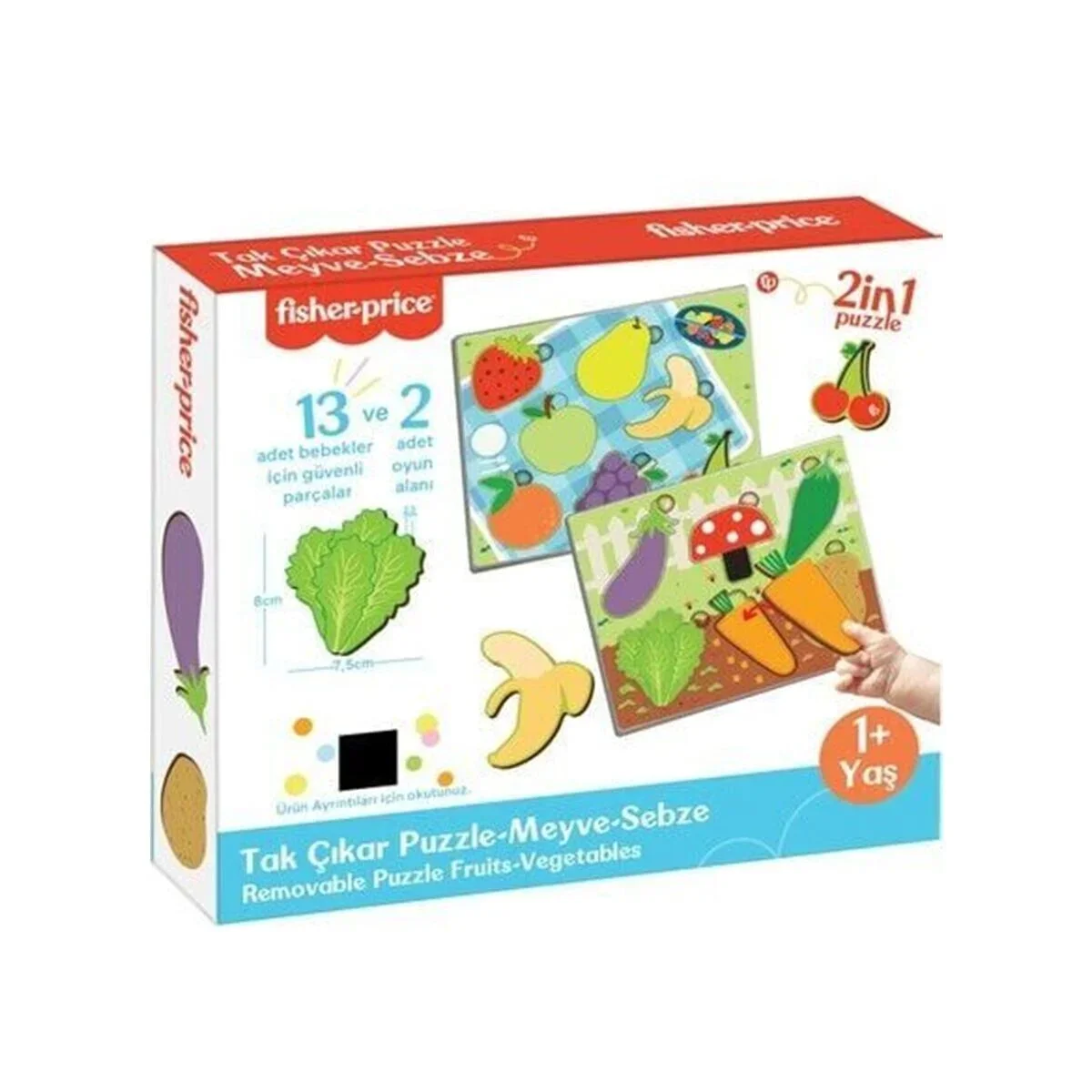 FP2793 Fısher Prıce Tak Çıkar Puzzle Meyve Sebze