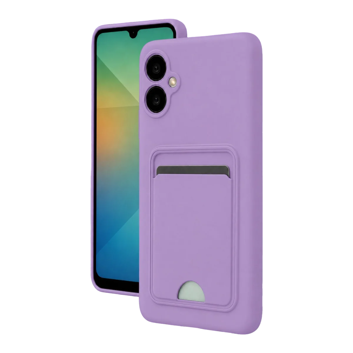 Samsung Galaxy A07 4G Kelvin Kartvizitli Silikon - Lila