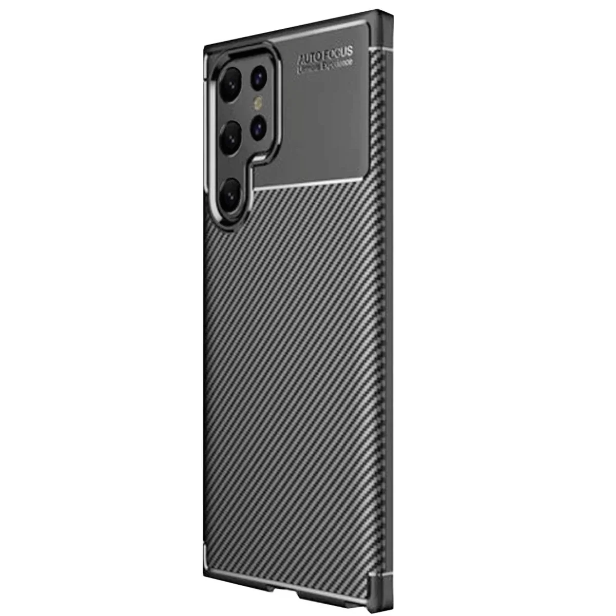 Samsung Galaxy S25 Ultra Kılıf Auto Focus Karbon Kapak - Siyah görsel 3