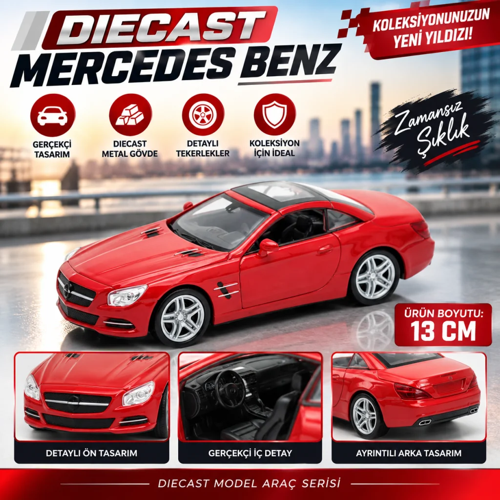 43662 Dıecast Mercedes Benz SL550 görsel 2