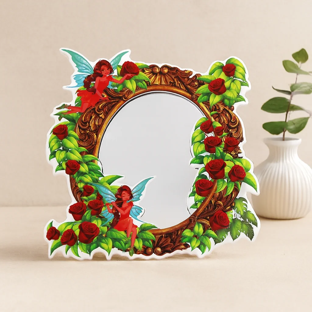 Desenli Aynalı Duvar Sticker 360