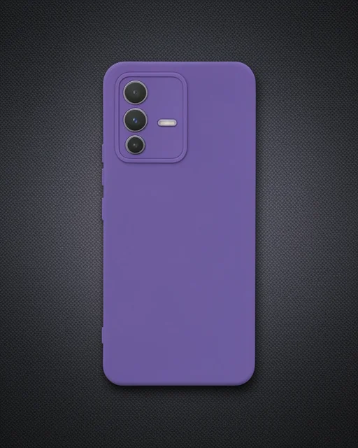 Vivo V23 5g Kılıf Nano İçi Kadife Silikon - Mor