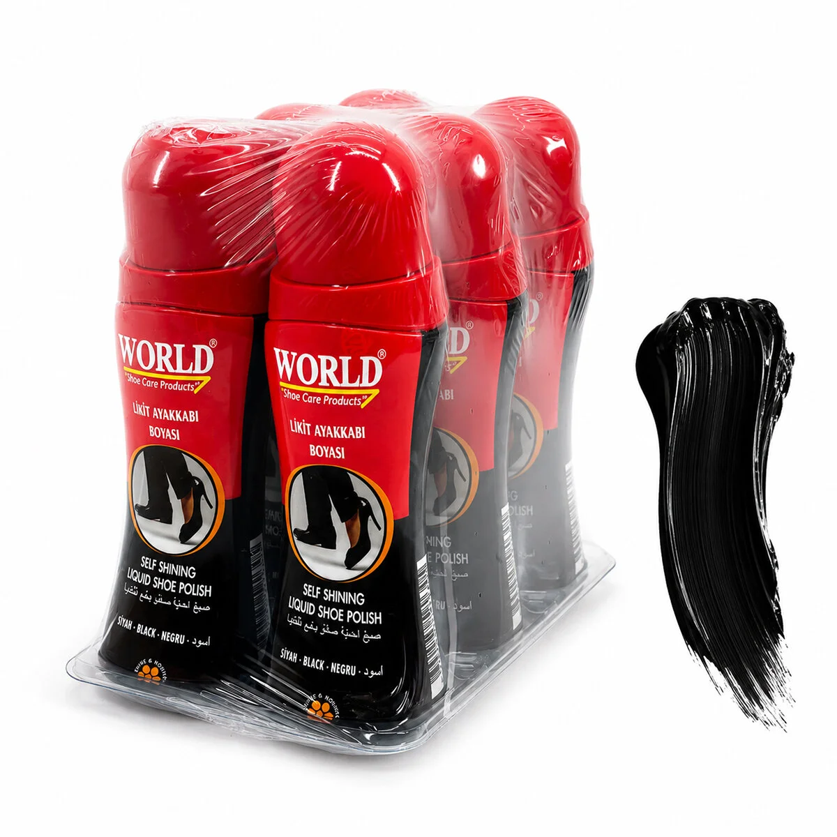 6 Adet Siyah Likit Ayakkabı Boyası 75ML
