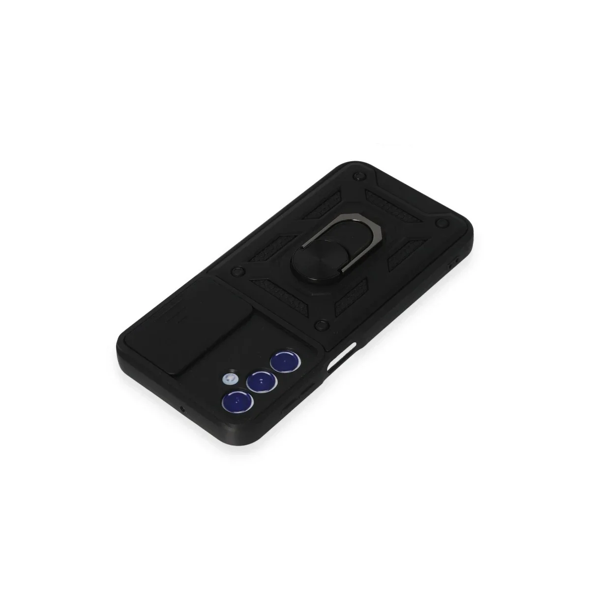 Samsung Galaxy M34 5G Kılıf Pars Lens Yüzüklü Silikon - Siyah görsel 4