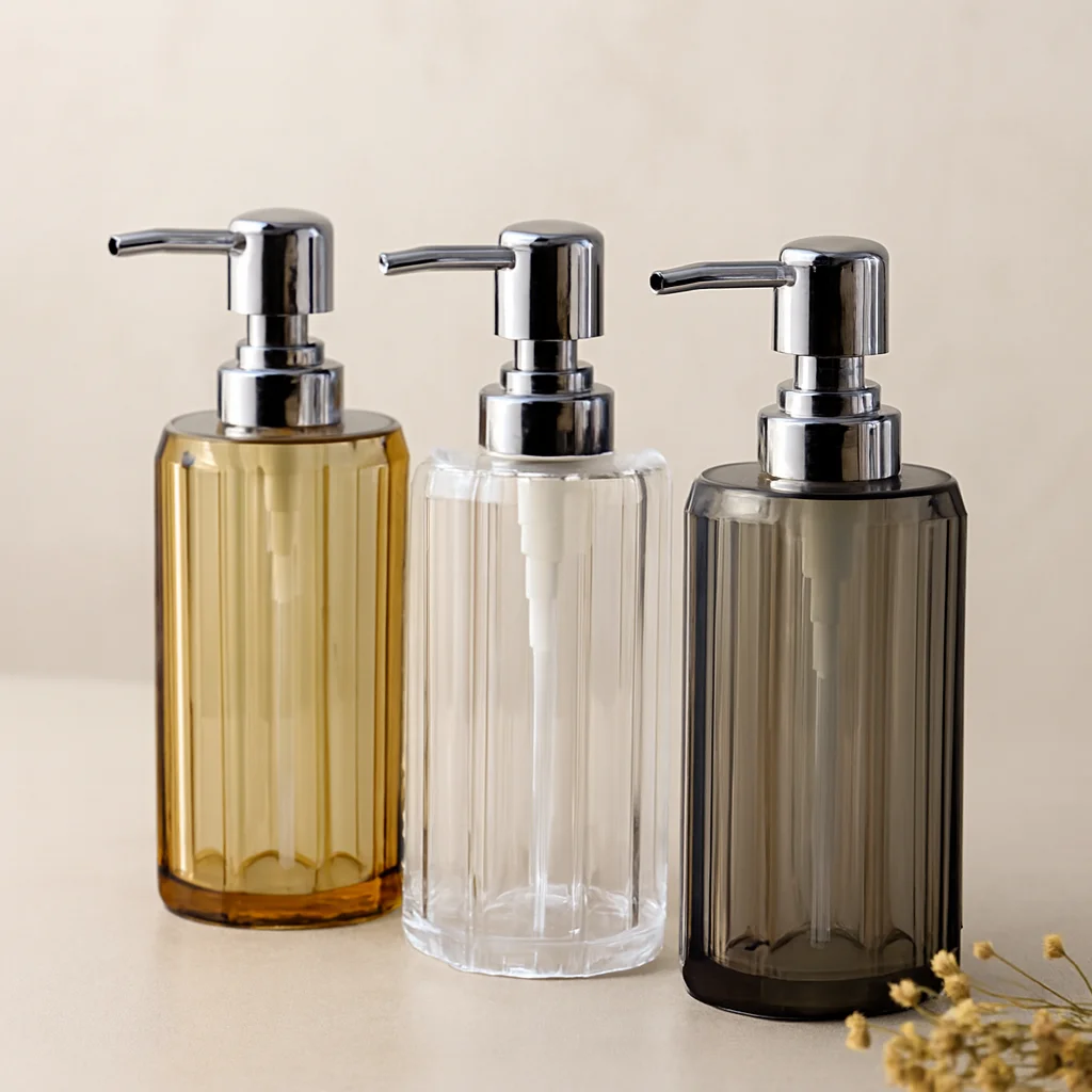 200 ml Sekizgen Akrilik ka Sıvı Sabunluk (Şeffaf/Renkli)