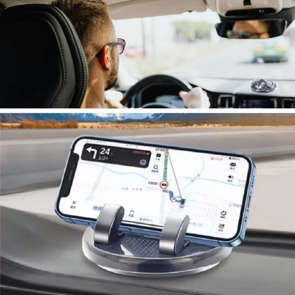 Numaratörlü Güçlü Yapışkanlı 360 Derece Dönebilen Su Geçirmez Araç İçi Telefon Tutucu Plastik Aparat görsel 4