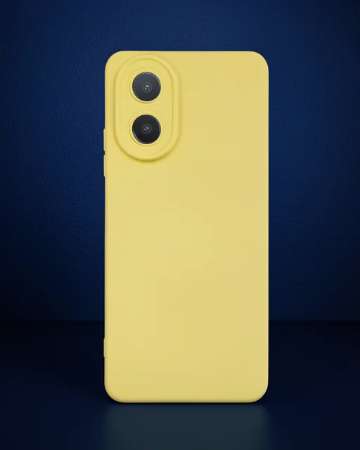 Oppo A38 Kılıf Nano İçi Kadife Silikon - Sarı