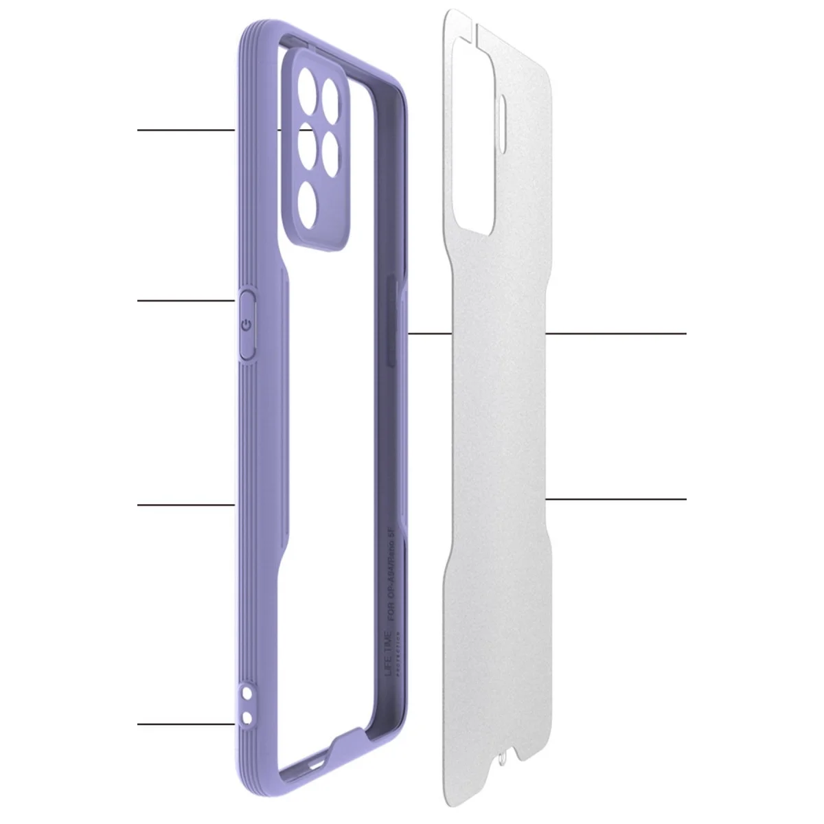 Oppo Reno 5 Lite Kılıf Platin Silikon - Sarı görsel 3