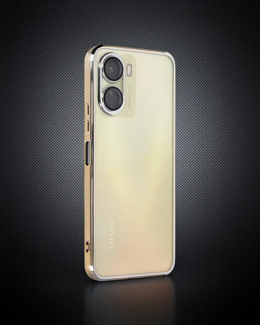 Vivo Y16 Kılıf Razer Lensli Silikon - Gold