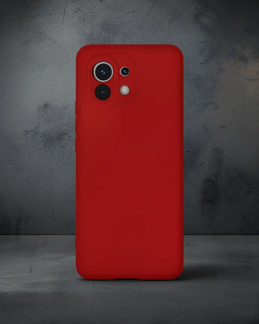 Xiaomi Mi 11 Kılıf Nano İçi Kadife Silikon - Kırmızı