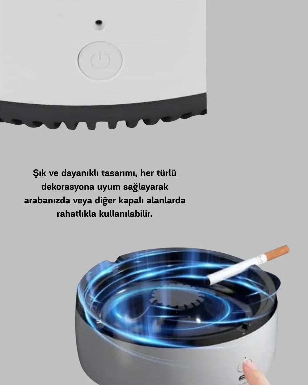 Küllük ve Hava Temizleyici 2’si 1 Arada – Sigara Kokusu Giderici, Araba ve Ofis İçin görsel 2