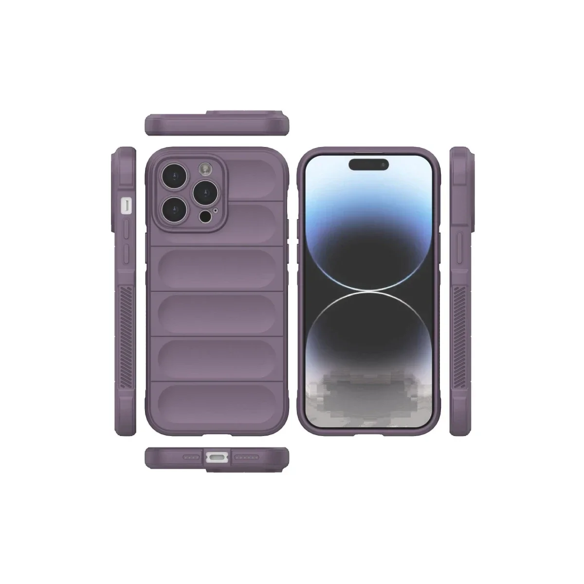 Apple iPhone 14 Pro Kılıf Optimum Silikon - Mor görsel 3