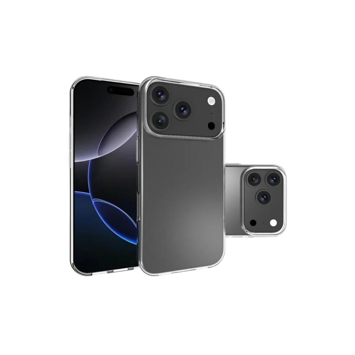 Apple İphone 17 Pro Max Lüx Şeffaf Silikon - Şeffaf görsel 3