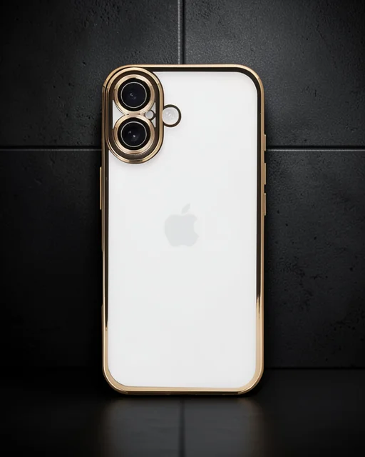 Apple İphone 16 Plus Kılıf Razer Lensli Silikon - Gold