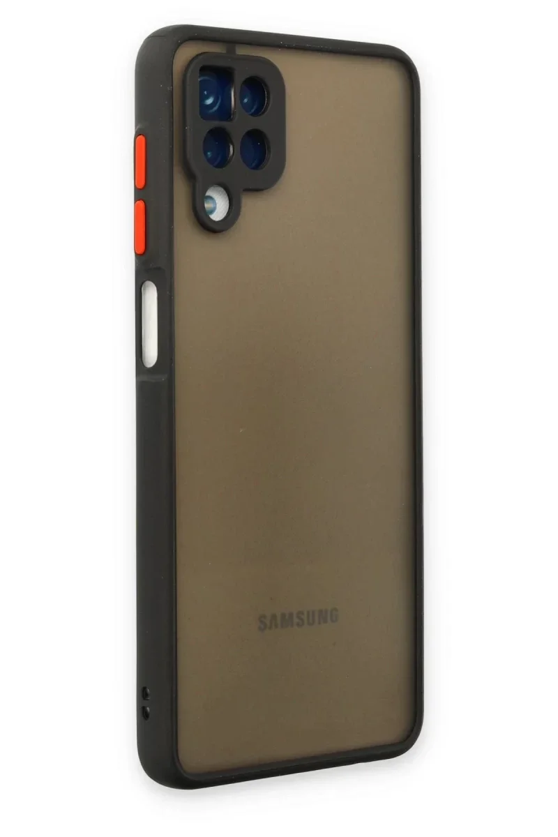 Samsung Galaxy A12 Kılıf Montreal Silikon Kapak - Siyah görsel 3