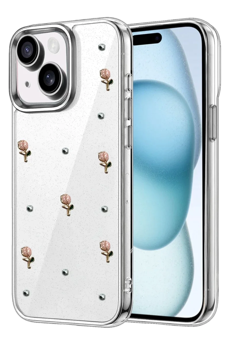 Apple iPhone 14 Fiyonk Desenli Kapak - Desen 6