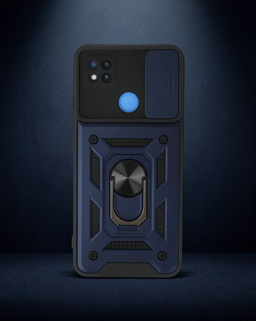 Xiaomi Redmi 9c Kılıf Pars Lens Yüzüklü Silikon - Lacivert